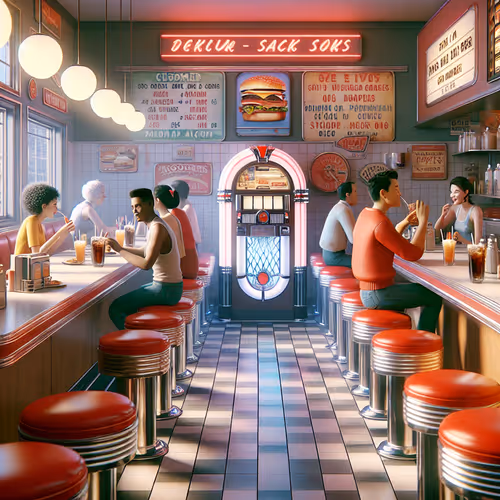 retro diner setup