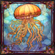 jellyfish floating in the sunligh