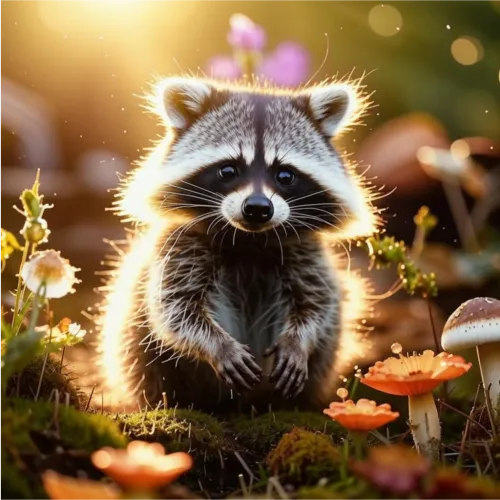 cute raccoon