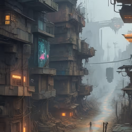 Cyberpunk landscape