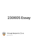 230605 Essay