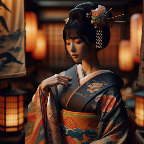 woman wearing kimono