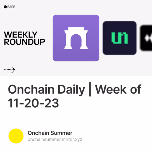 Onchain Daily | Week of 11-20-23