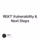 REKT Vulnerability & Next Steps