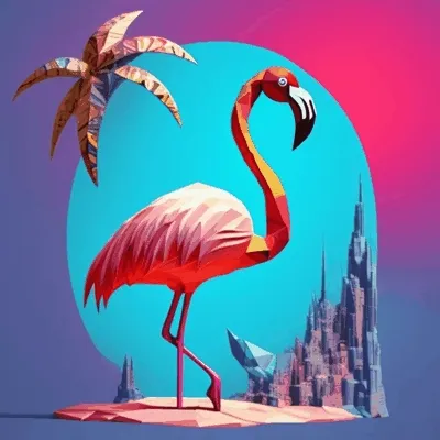 Pixels - Flamingos
