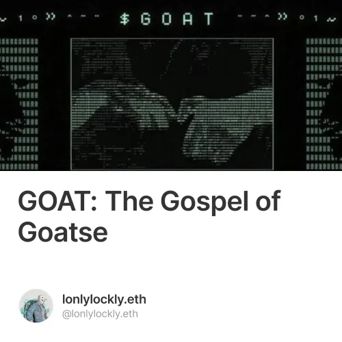 GOAT: The Gospel of Goatse