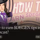 How to earn $DEGEN tips in warpcast?