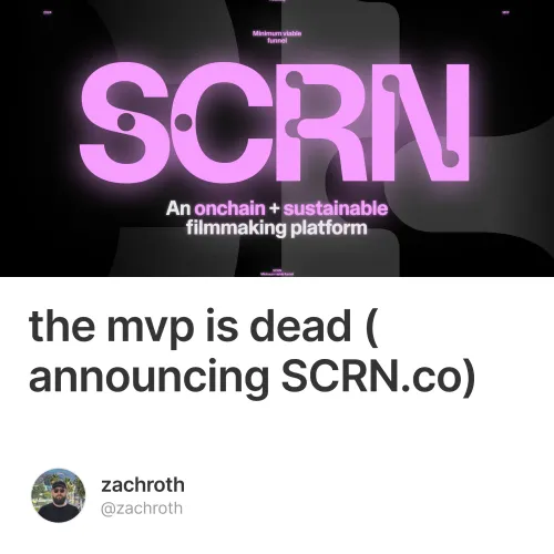the mvp is dead (announcing SCRN.co)