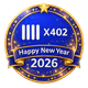 X402 – New Year 2026 Badge Edition