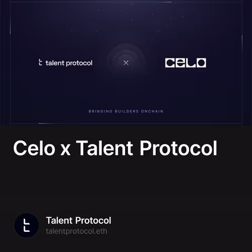 Celo x Talent Protocol