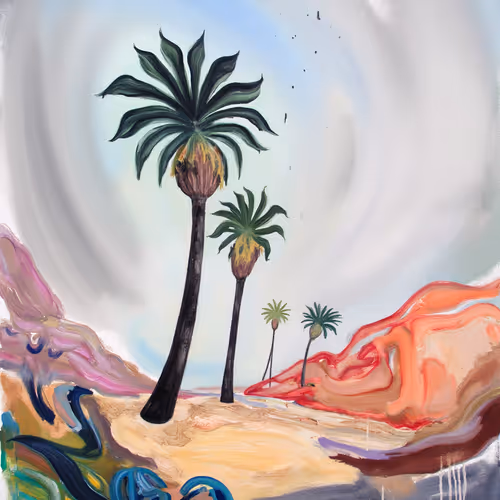 Serene view of palm trees