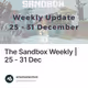 The Sandbox Weekly | 25 - 31 Dec