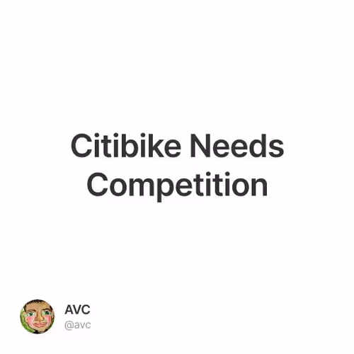 Citibike Needs Competition