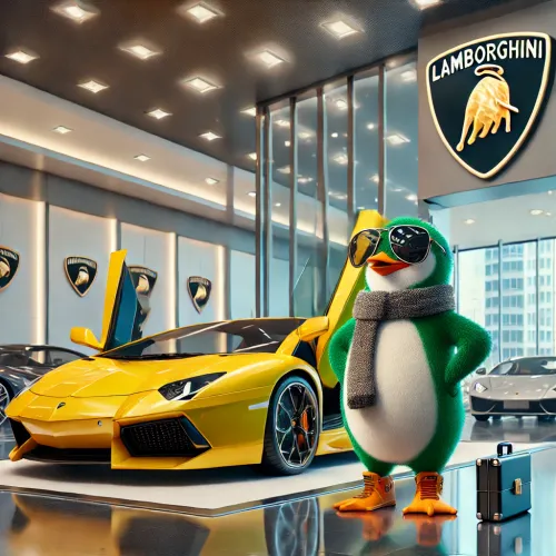 Pengu buying LAMBO