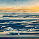 A lonely sail at sea