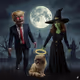 Miggles halloween trump and harris