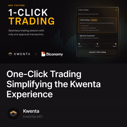 One-Click Trading Simplifying the Kwenta Experience