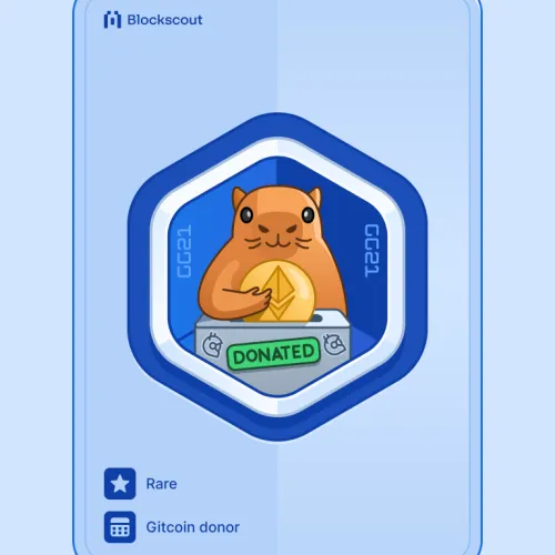 Blockscout GitCoin21 badge