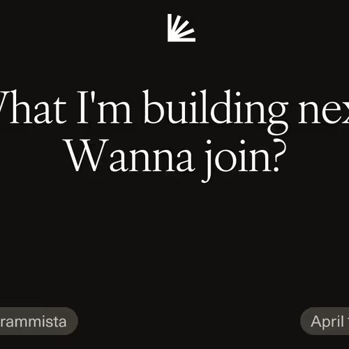 What I'm building next. Wanna join?