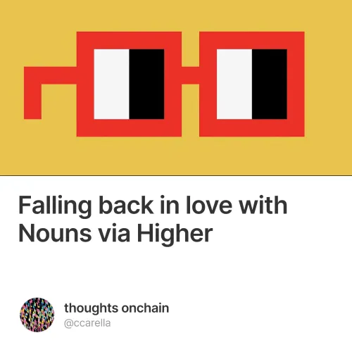 Falling back in love with Nouns via Higher