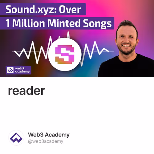 Sound.xyz: Over 1 Million Minted Songs