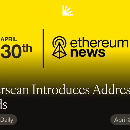 Etherscan Introduces Address Cards