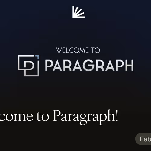Welcome to Paragraph!