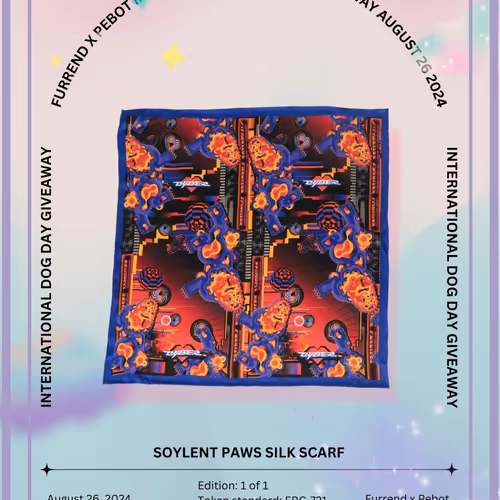 soylent paws silk scarf | furrend x pebot