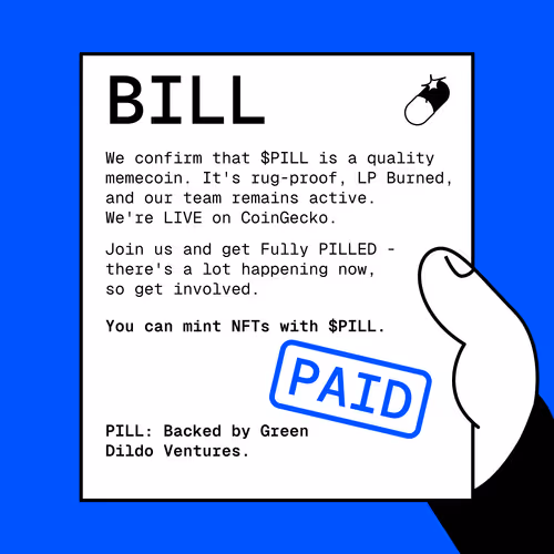 1st BILL from PILL