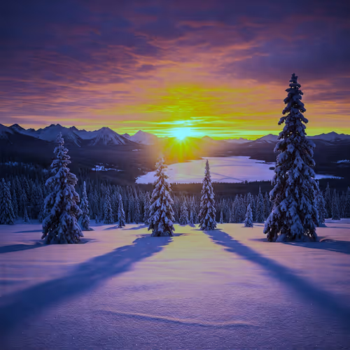 SUNRISE ON A COLD DAY