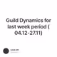 Guild Dynamics for last week period (04.12-27.11)