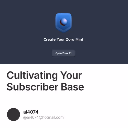 Cultivating Your Subscriber Base
