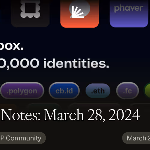 Dev Notes: March 28, 2024