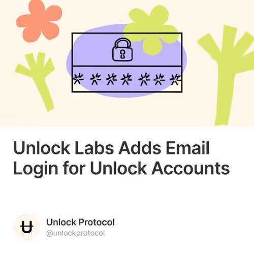 Unlock Labs Adds Email Login for Unlock Accounts