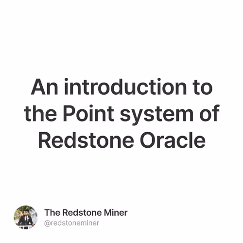 An introduction to the Point system of Redstone Oracle