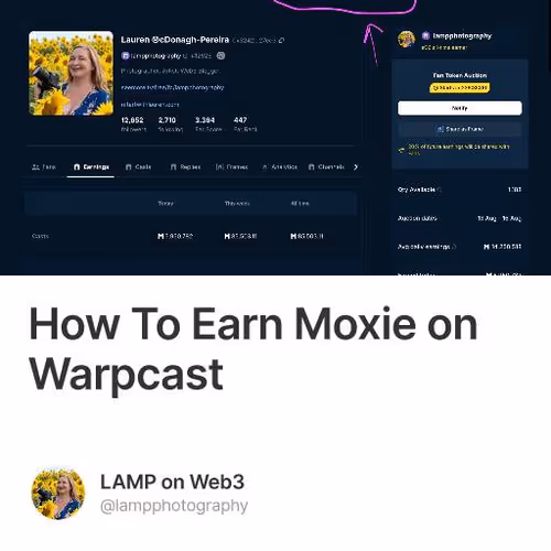 How To Earn Moxie on Warpcast