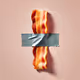 Bacon Taped to Wall