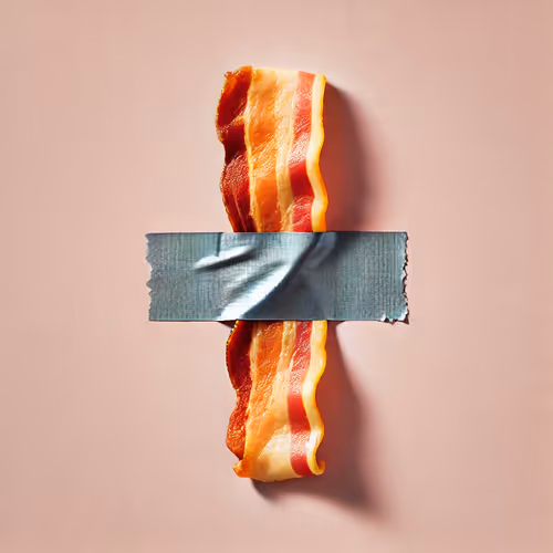 Bacon Taped to Wall