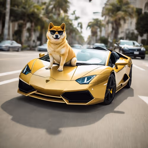 Doge with a Lambo