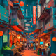 bustling market