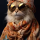 cat with glasses