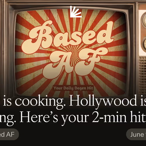 Base is cooking. Hollywood is coping. Here’s your 2‑min hit: