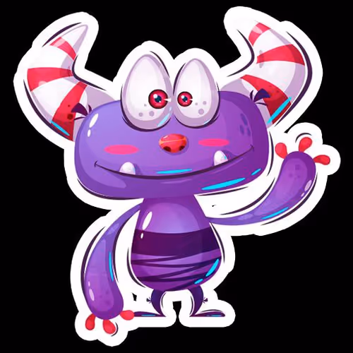 Small horned purple monster