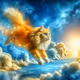 CAT FLY IN THE SKY