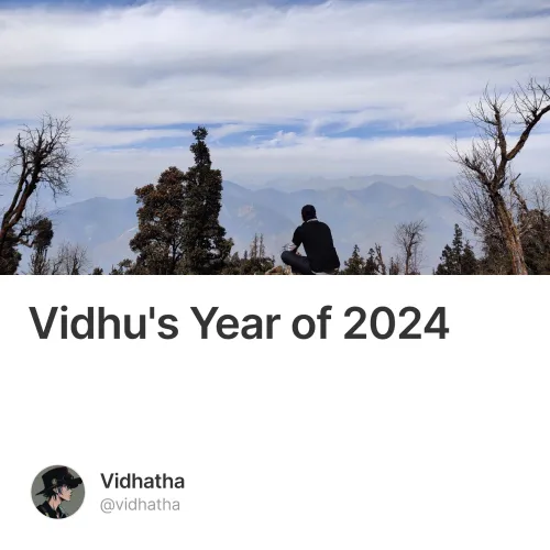 Vidhu's Year of 2024