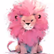 Pink little lion