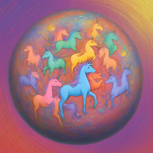 Rainbow Unicorns Zorb