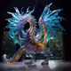 Glass Dragon Sculpture