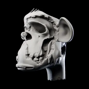 3D APE SKULL