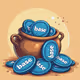Pot of coins